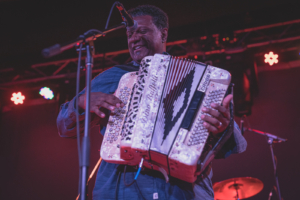 Live concert performance with zydeco artist Chubby Carrier at Knuckleheads Saloon in Kansas City, MO on March 13, 2021.
