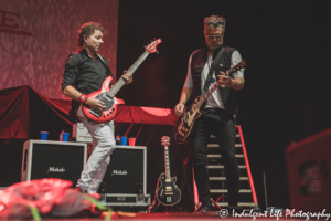Collective Soul guitarist Dean Roland and bass player Will Turpin live in concert together at Azura Amphitheater in Bonner Springs, KS on June 25, 2021.