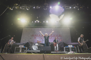 Collective Soul performing live in the rain at Azura Amphitheater in Bonner Springs, KS on June 25, 2021.