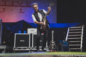 Collective Soul guitarist Dean Roland playing live at Azura Amphitheater in Bonner Springs, KS on June 25, 2021.