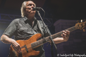 Lead singer and bass guitarist Wayne Nelson of Little River Band performing live at Riverside Park Amphitheater in Jefferson City, MO on June 4, 2021.