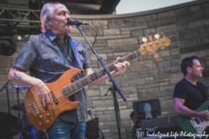 Little River Band frontman and bass guitarist Wayne Nelson performing live at Capital Region MU Health Care Amphitheater (Riverside Park Amp) in Jefferson City, MO on June 4, 2021.