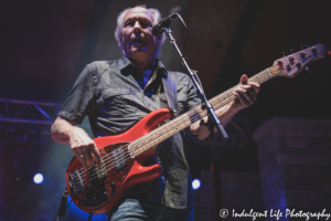 Frontman and bass guitar player Wayne Nelson celebrating 40 years with Little River Band at Riverside Park Amp in Jefferson City, MO on June 4, 2021.