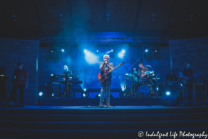 LRB lead singer Wayne Nelson singing live at Capital Region MU Health Care Amphitheater at Riverside Park in Jefferson City, MO on June 4, 2021.