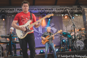 Little River Band guitarist Rich Herring playing live at Capital Region MU Health Care Amphitheater (Riverside Park Amp) in Jefferson City, MO on June 4, 2021.