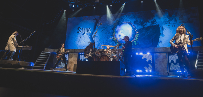 Styx performing live in concert at Azura Amphitheater in Bonner Springs, KS (Kansas City metro) on June 25, 2021.