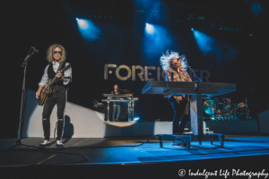 Foreigner performing "Cold as Ice" live in concert at Hartman Arena in Wichita suburb Park City, KS on August 7, 2021.