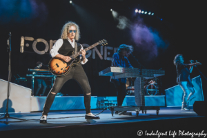 Foreigner live in concert playing "Cold as Ice" at Hartman Arena in Wichita suburb Park City, KS on August 7, 2021.