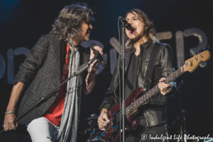 Foreigner frontman Kelly Hansen performing with newcomer Luis Maldonado at Hartman Arena in August 7, 2021.
