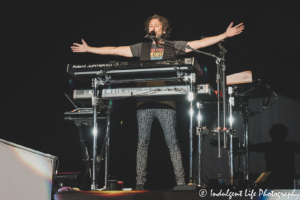 Foreigner keyboard player Michael Bluestein performing live at Hartman Arena in Park City, KS on August 7, 2021