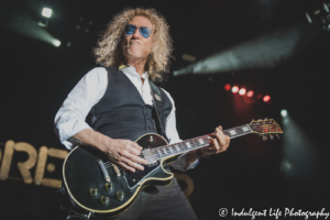 Foreigner guitarist Bruce Watson playing live at Hartman Arena in Park City, KS on August 7, 2021.