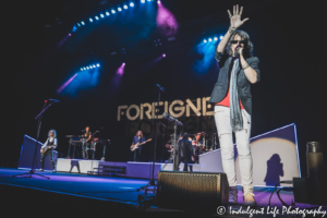 Live concert at Hartman Arena in Wichita suburb Park City, KS featuring Foreigner on August 7, 2021.