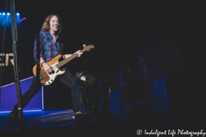 Bass guitarist Jeff Pilson of Foreigner live in concert at Hartman Arena in Park City, KS on August 7, 2021.
