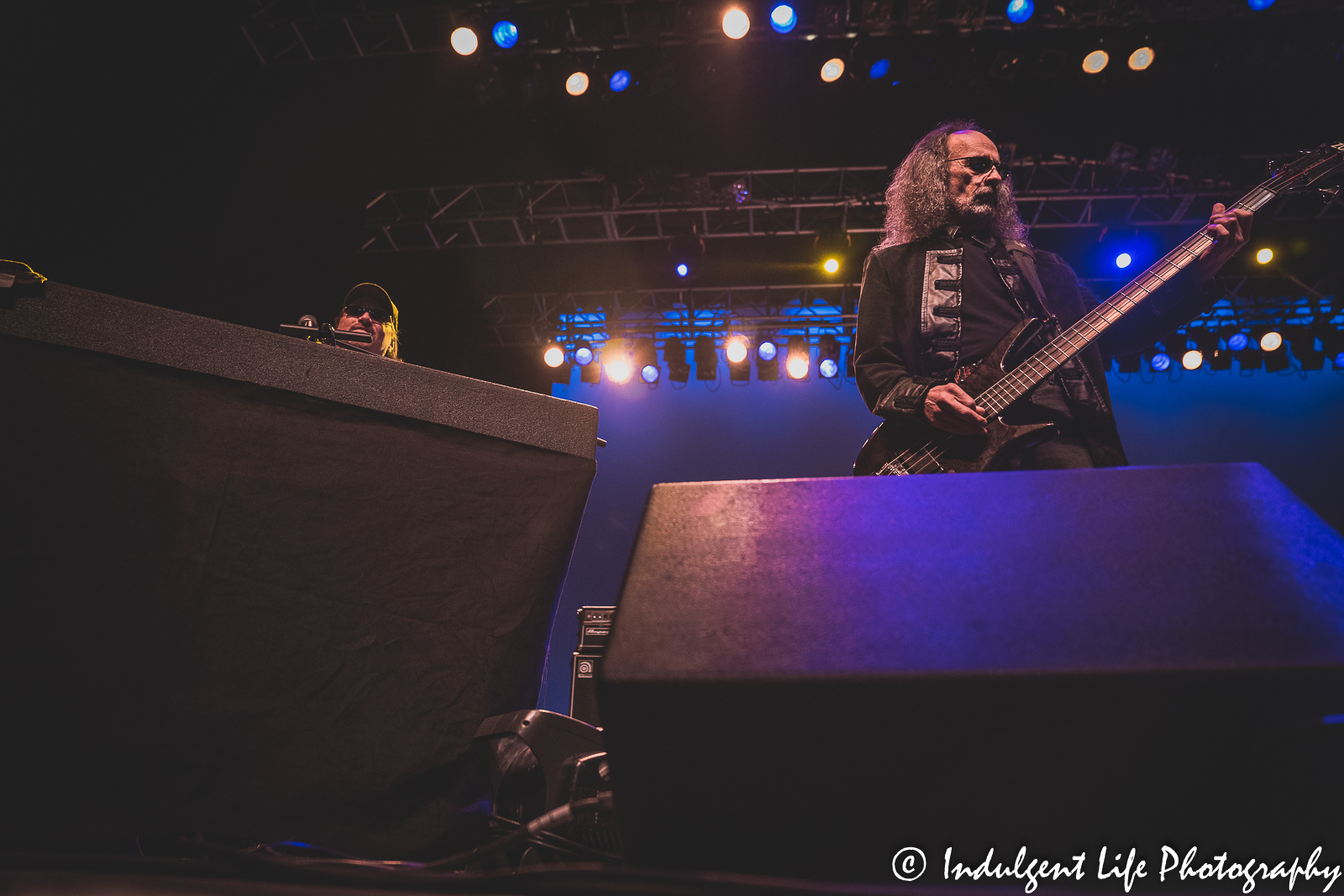 Bass guitarist Mel Schacher and keyboard player Tim Cashion performing live together at Ameristar Casino in North Kansas City, MO on September 18, 2021.