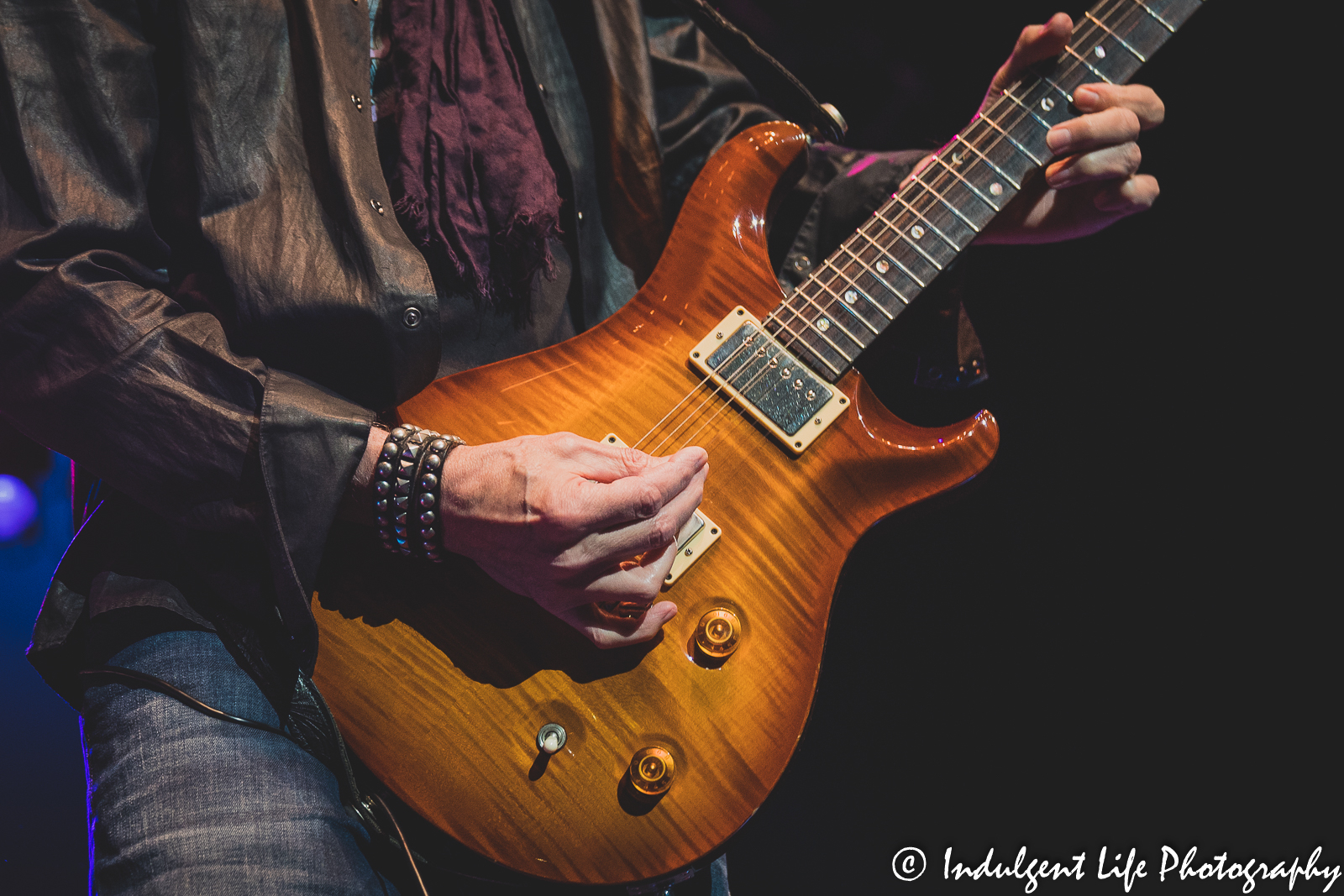 Lead guitarist Bruce Kulick of Grand Funk Railroad playing live at Star Pavilion inside of Ameristar Casino in Kansas City, MO on September 18, 2021.