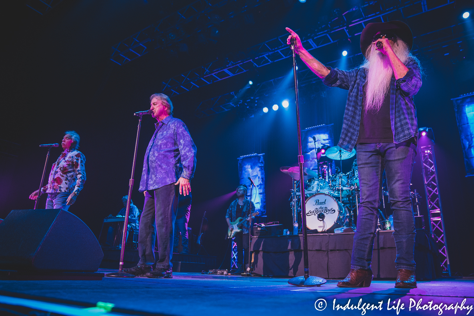 William Lee Golden, Duane Allen and Joe Bonsall of The Oak Ridge Boys in concert together at Ameristar Casino's Star Pavilion in Kansas City, MO on September 24, 2021.