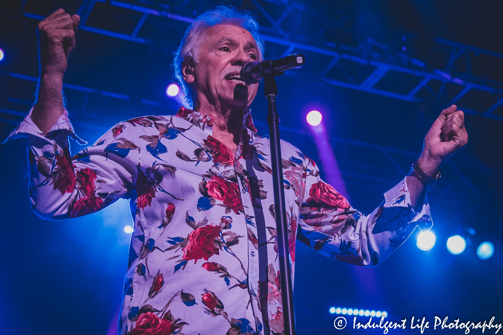 Tenor singer Joe Bonsall of country and gospel music group The Oak Ridge Boys performing live at Ameristar Casino's Star Pavilion in Kansas City, MO on September 24, 2021.