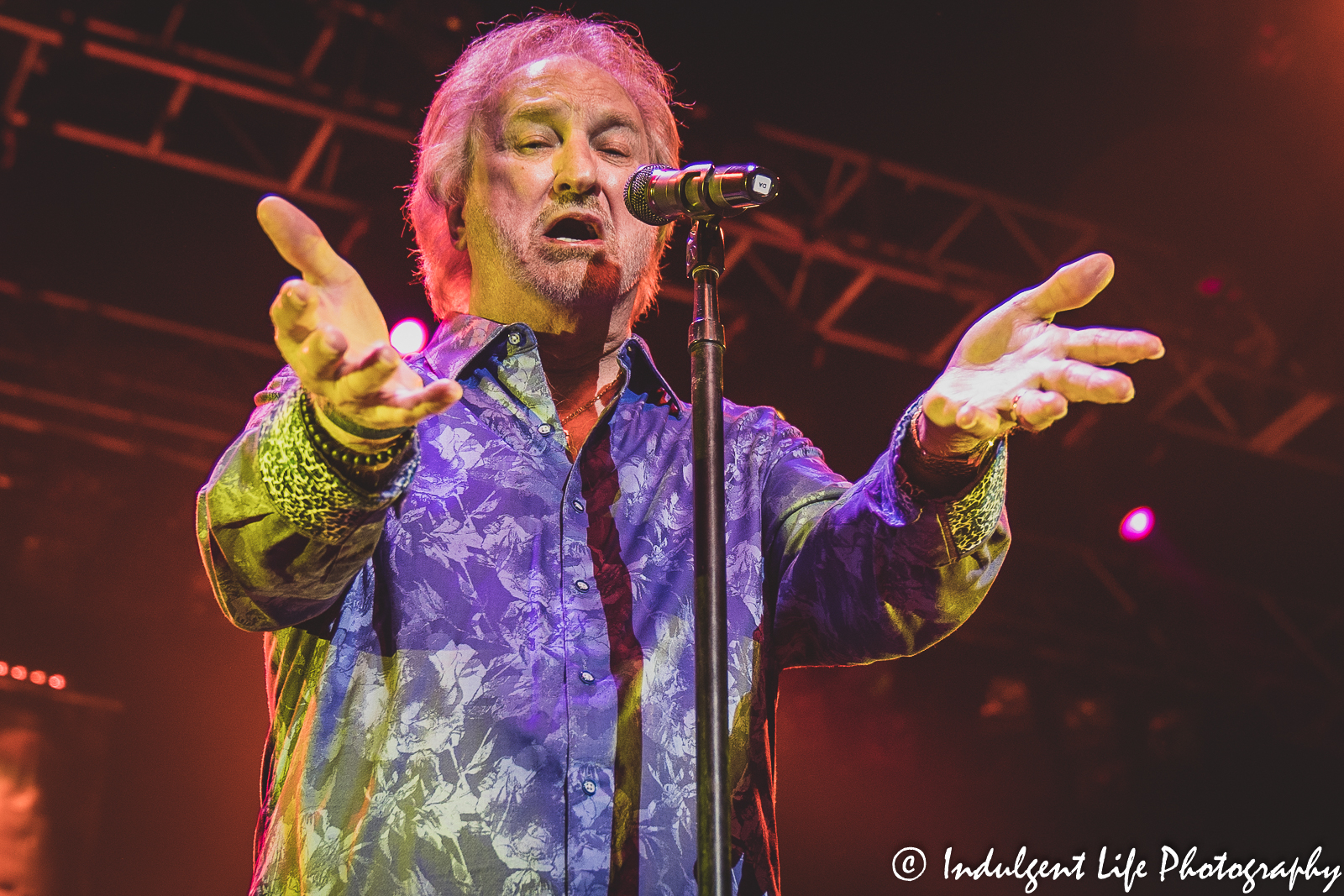 Lead singer Duane Allen of country and gospel music group The Oak Ridge Boys live in concert at Ameristar Casino in Kansas City, MO on September 24, 2021.