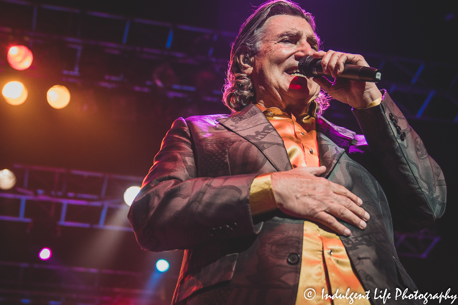 Bass singer Richard Sterban of country and gospel music group The Oak Ridge Boys live in concert at Ameristar Casino in Kansas City, MO on September 24, 2021.