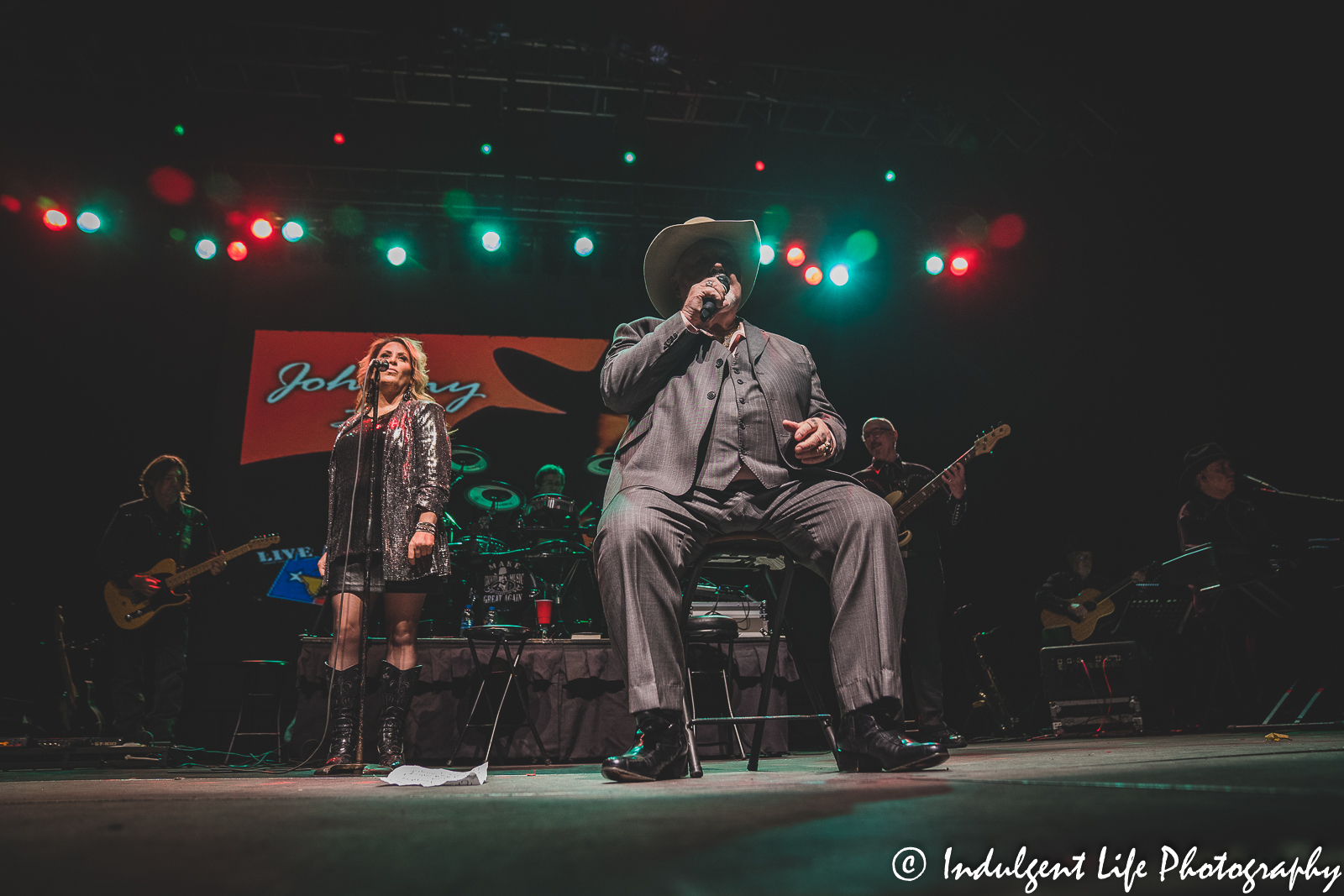 Johnny Lee opening his show with "Please Come Home for Christmas" at Ameristar Casino's Star Pavilion in Kansas City, MO on November 13, 2021.