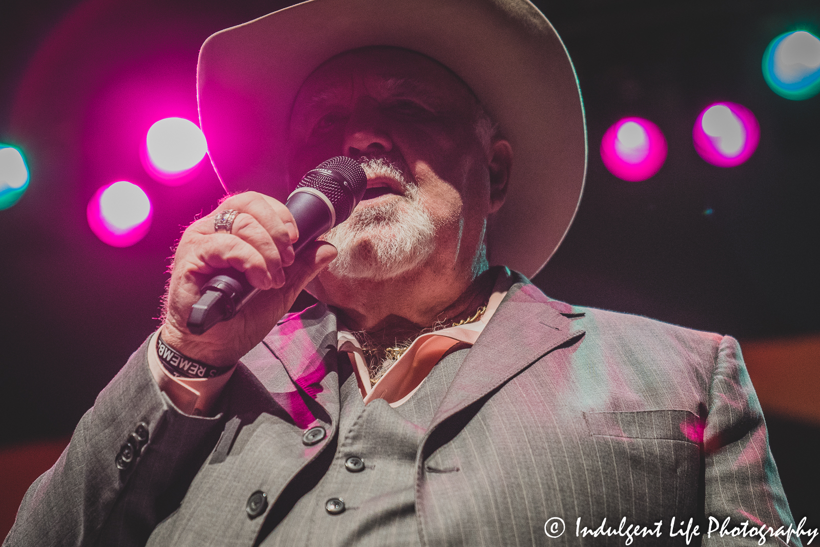 Johnny Lee performing live in his "Urban Cowboy" reunion show at Star Pavilion inside of Ameristar Casino in Kansas City, MO on November 13, 2021.