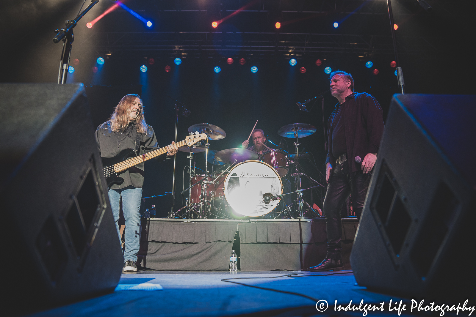 Missouri band members Stephen Cambell, Dean Foltz and Bill Larson performing together at Ameristar Casino's Star Pavilion in Kansas City on April 9, 2022.
