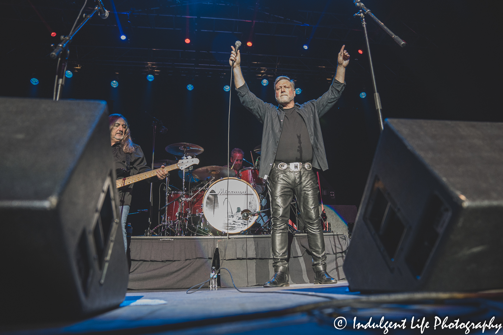 Stephen Cambell, Dean Foltz and Bill Larson of Missouri performing together at Ameristar Casino Hotel Kansas City on April 9, 2022.