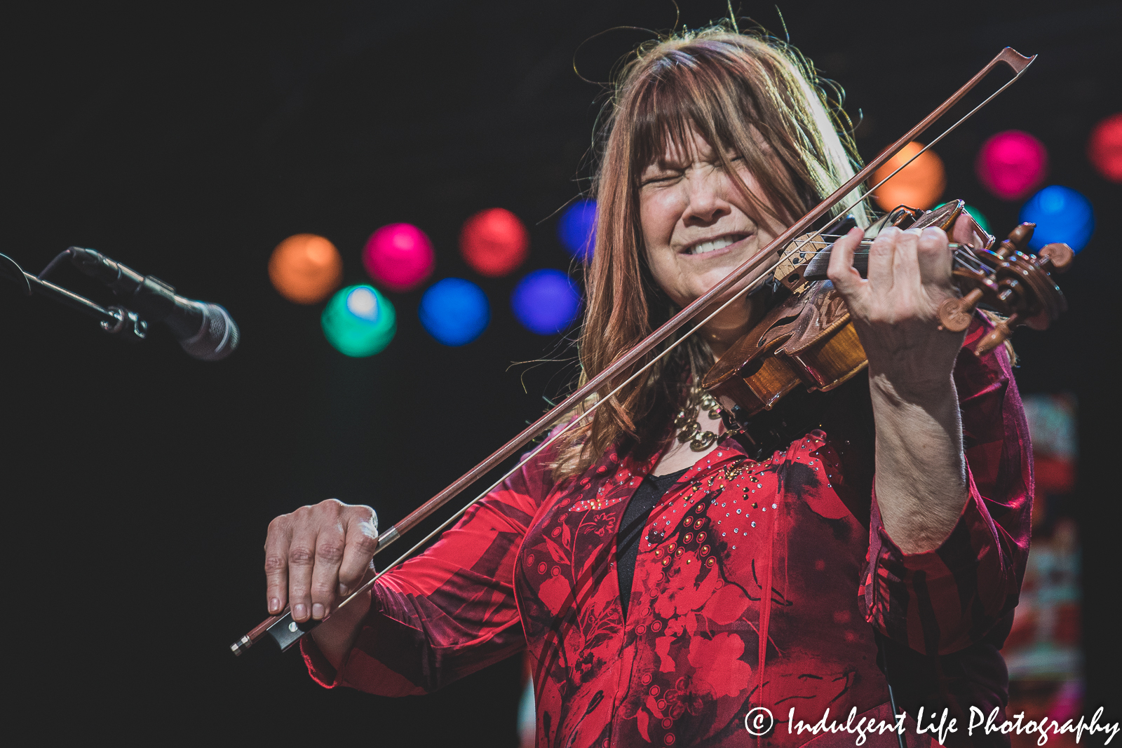 Violinist Janet Jameson of Shooting Star live in concert at Ameristar Casino's Star Pavilion in Kansas City, MO on April 9, 2022.