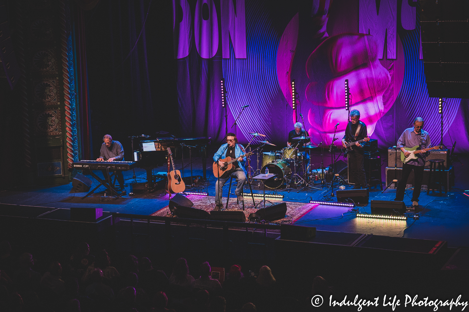 Don McLean and band performing live at Kansas City's Uptown Theater on April 29, 2022.