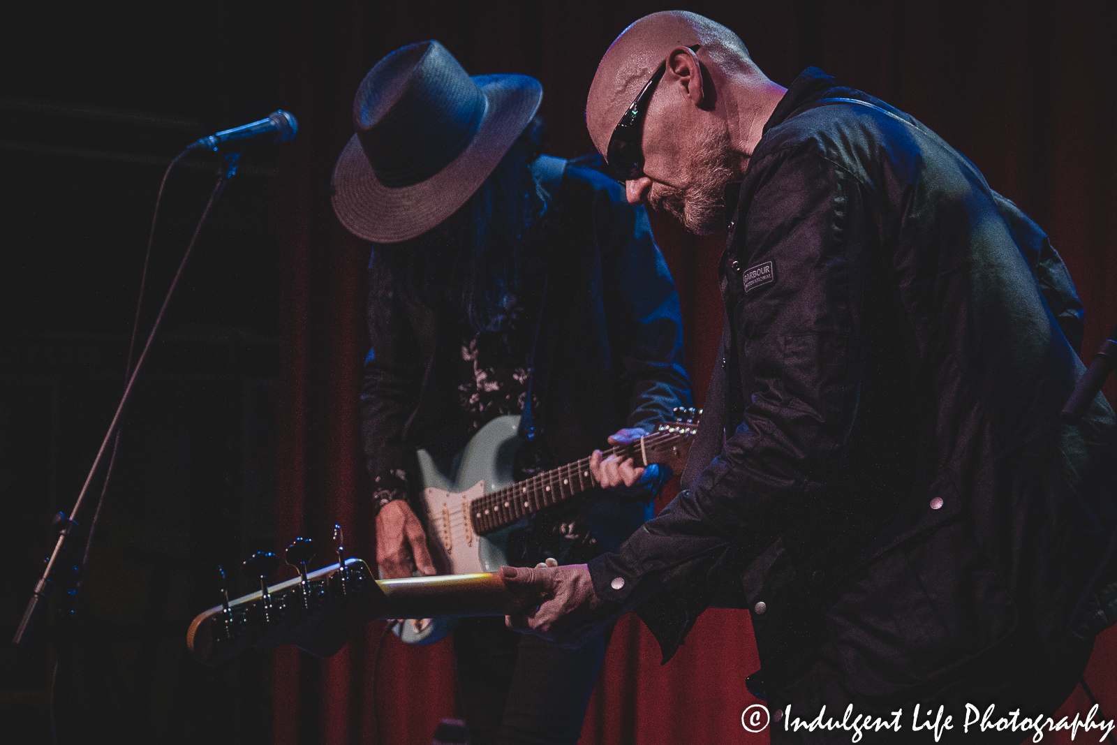 Gene Loves Jezebel members Peter Bugg Rizzo and Jay Aston performing together at the recordBar in Kansas City, MO on May 26, 2022.