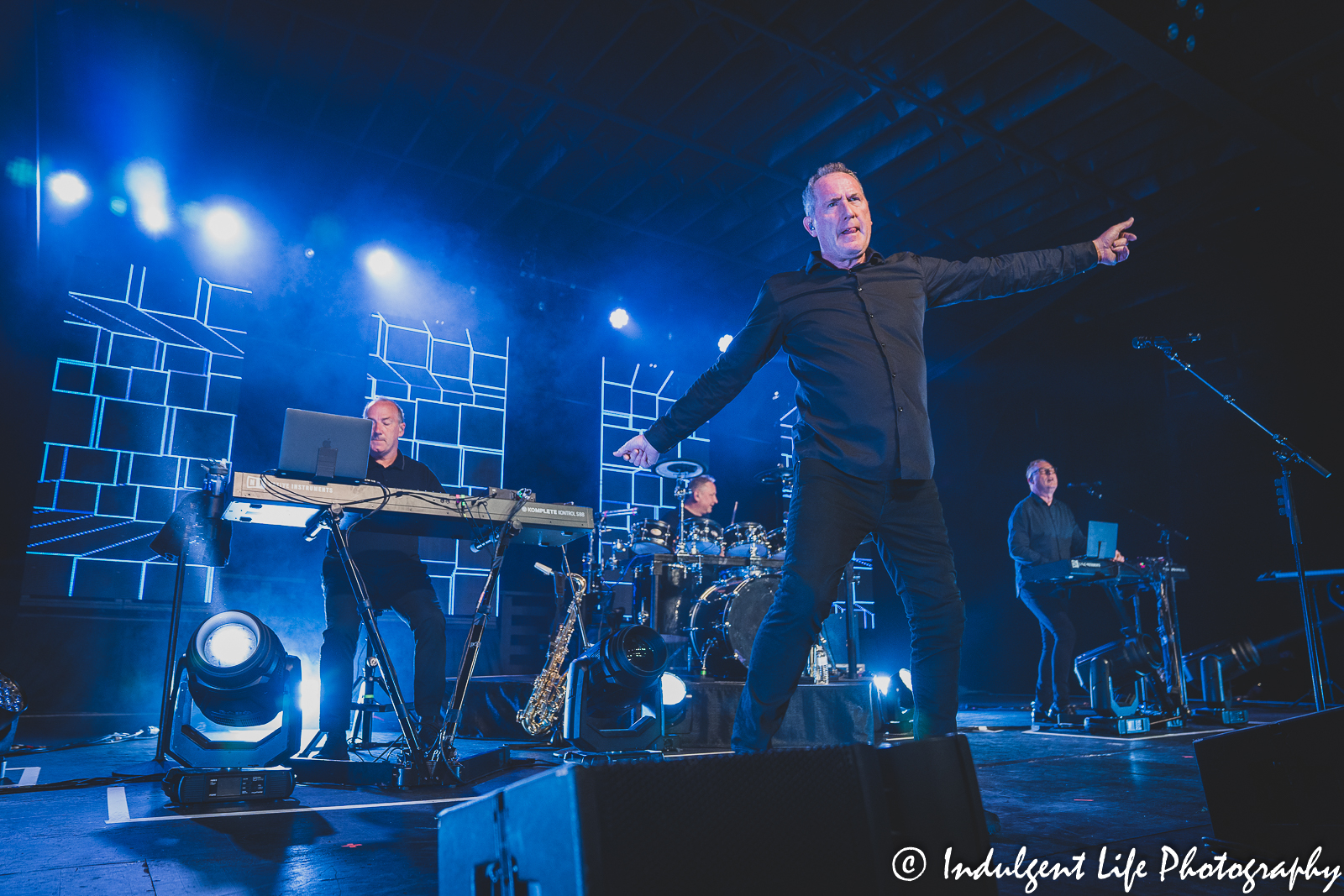 British synth-pop group OMD performing live at The Truman in downtown Kansas City, MO on May 8, 2022.