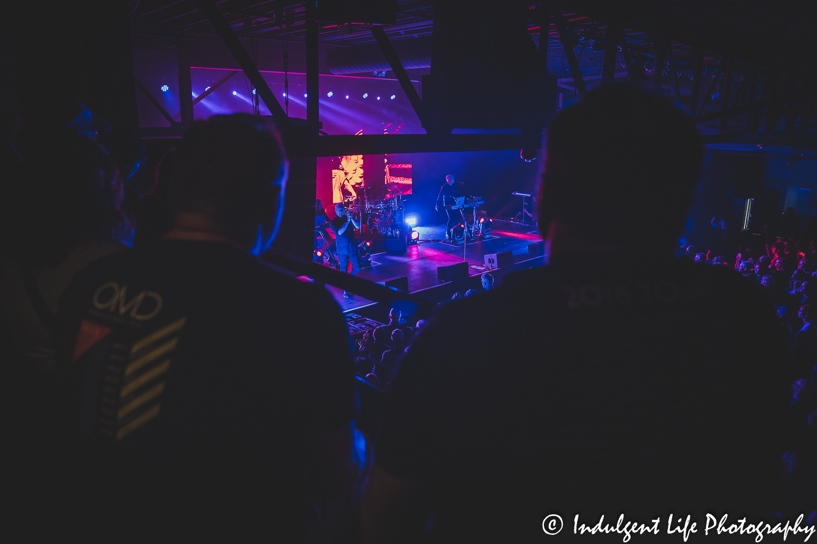 Fans watching OMD from the balcony perform at The Truman in downtown Kansas City, MO on May 8, 2022.