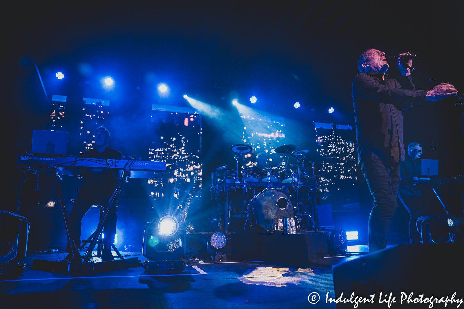 British electro band OMD performing live at The Truman in downtown Kansas City, MO on May 8, 2022.