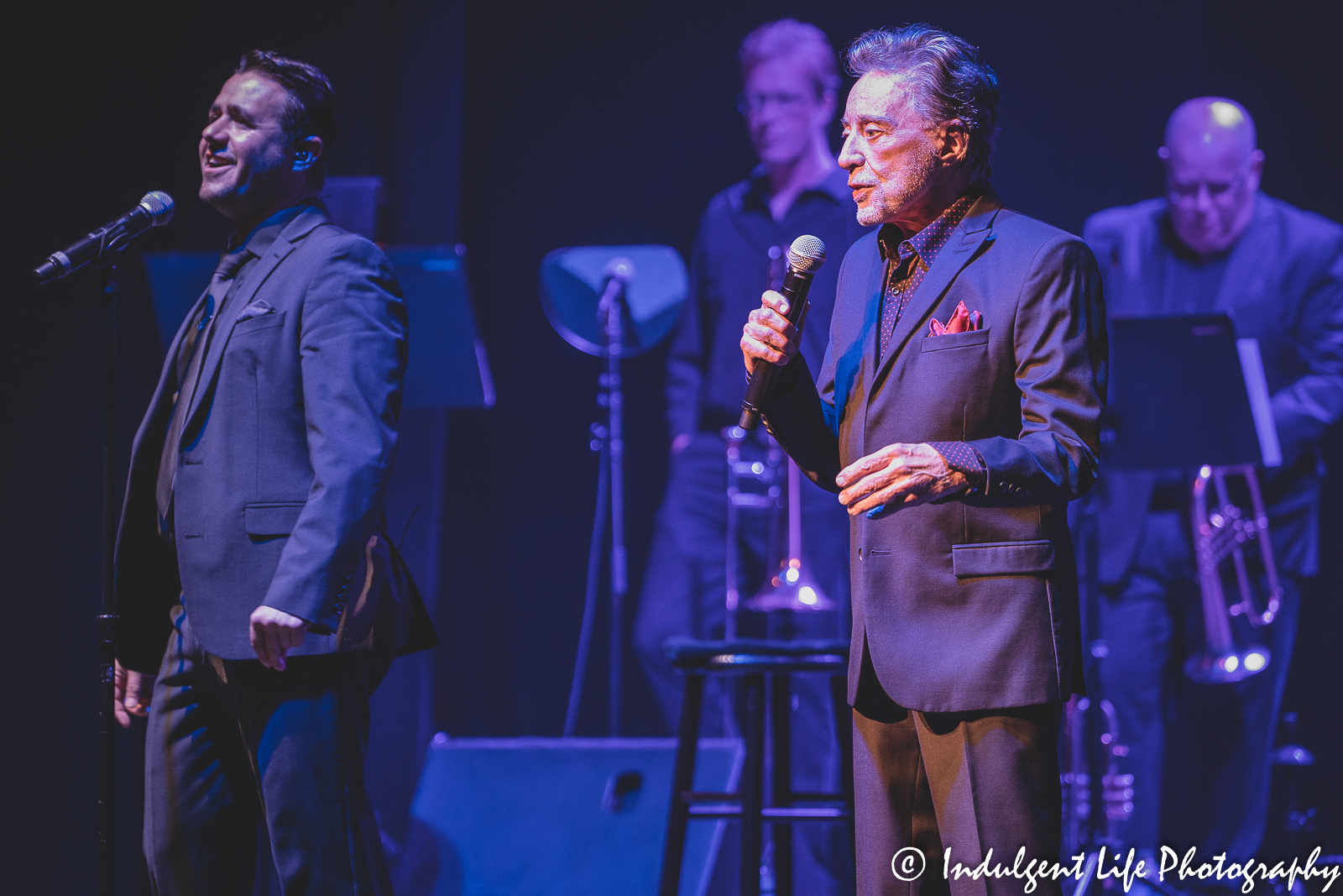 Frankie Valli singing live in concert at Muriel Kauffman Theatre in downtown Kansas City, MO on June 4, 2022.