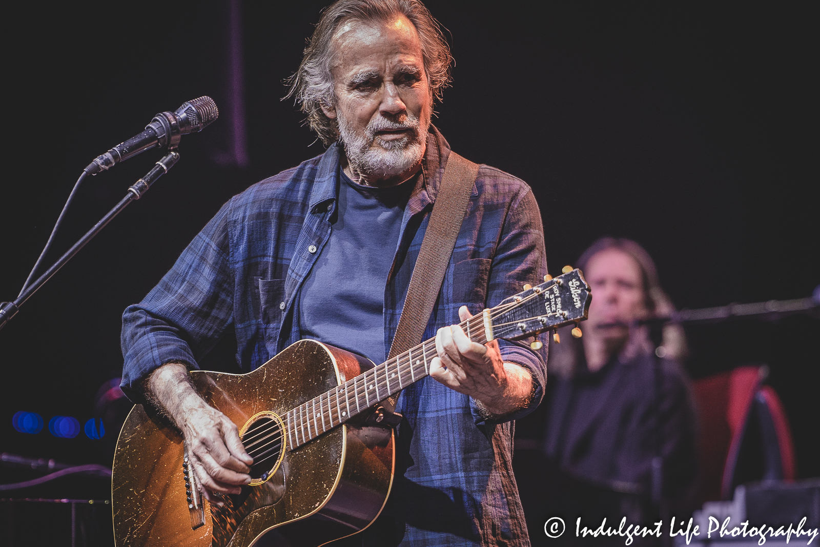 Jackson Browne live in concert with keyboard player Jason Crosby at Music Hall in downtown Kansas City, MO on June 7, 2022.