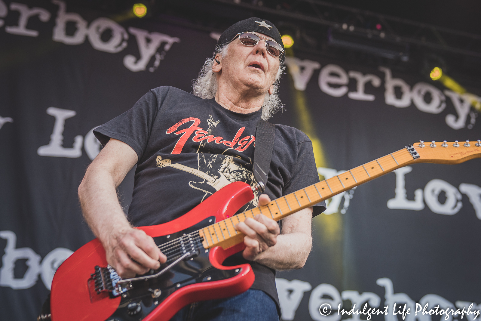 Loverboy guitarist Paul Dean performing live in concert at Starlight Theatre in Kansas City, MO on June 14, 2022.