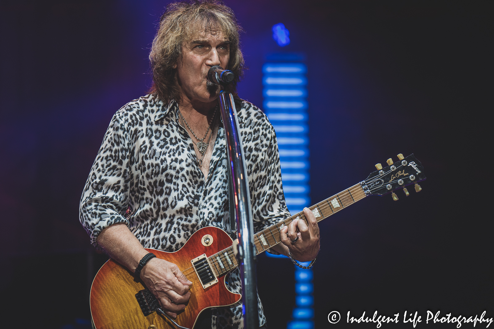 Guitarist Dave Amato of REO Speedwagon live in concert at Starlight Theatre in Kansas City, MO on June 14, 2022.