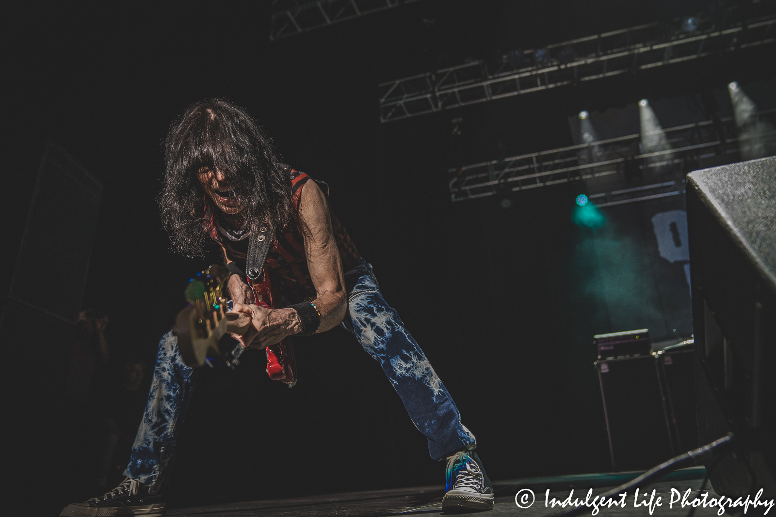 Quiet Riot bass guitarist Rudo Sarzo live in concert at Ameristar Casino's Star Pavilion in Kansas City, MO on July 29, 2022.