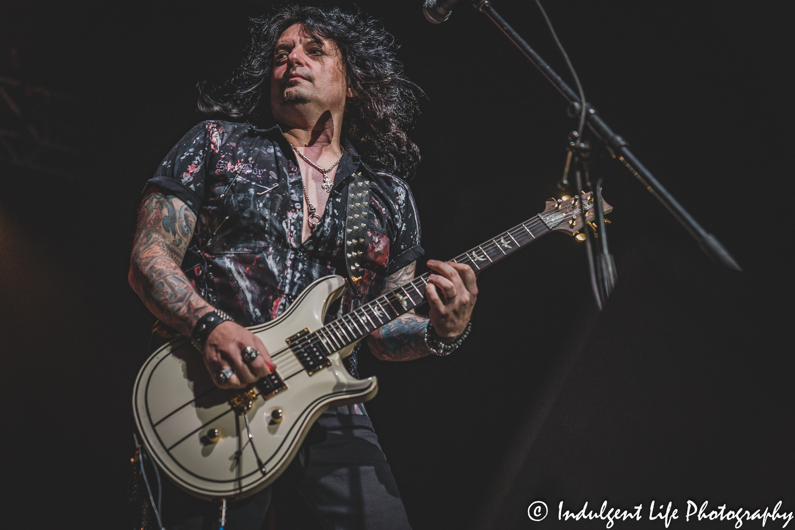 Guitarist Alex Grossi of Quiet Riot singing "Run for Cover" at Ameristar Casino's Star Pavilion in Kansas City, MO on July 29, 2022.