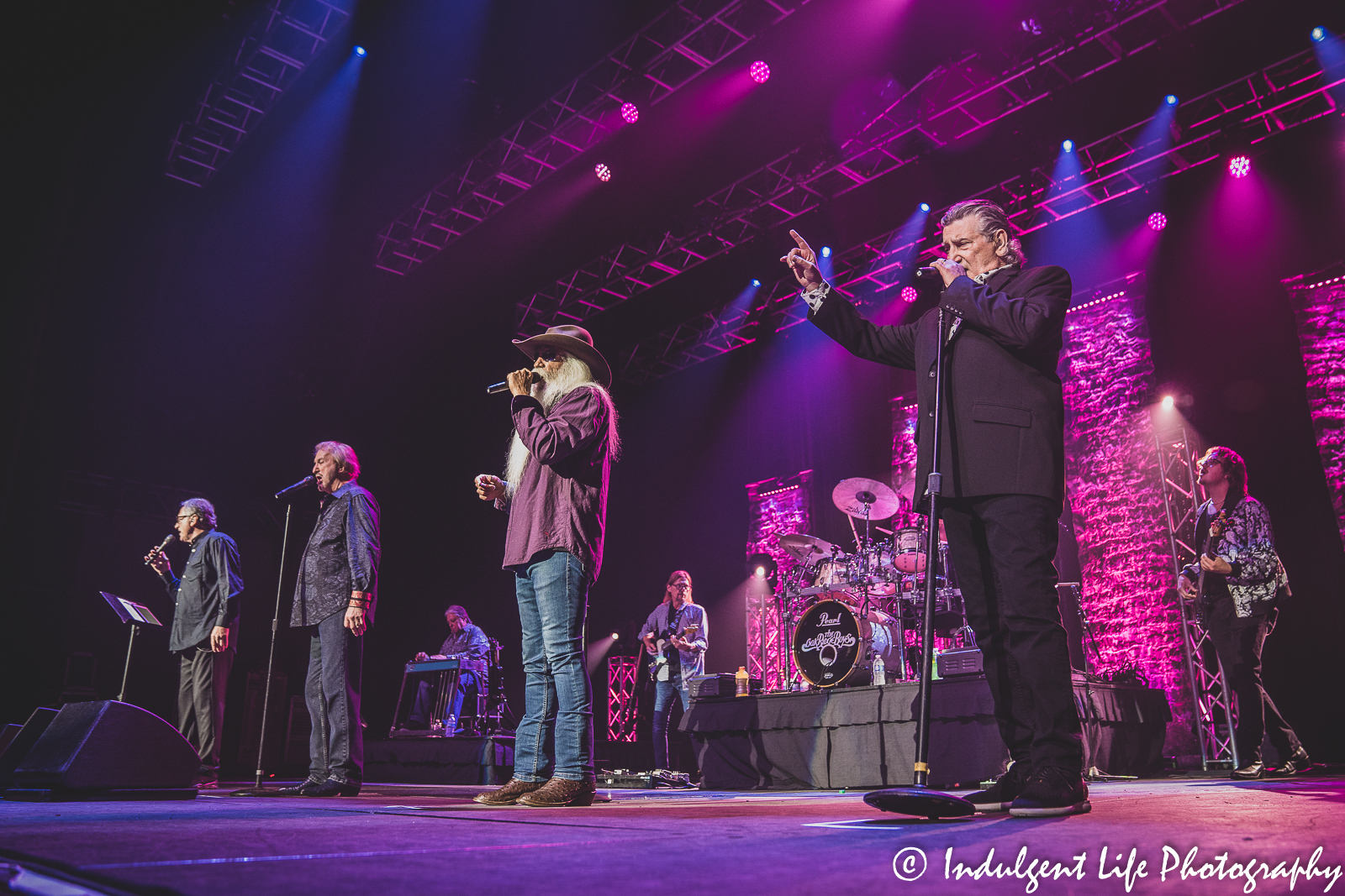 The Oak Ridge Boys performing live in concert with Rudy Gatlin at Ameristar Casino's Star Pavilion in Kansas City, MO on July 15, 2022.