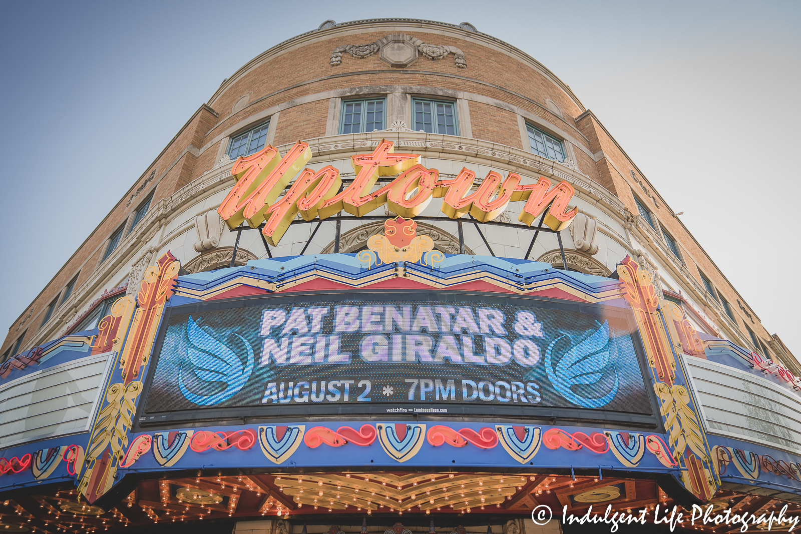Uptown Theater in Kansas City, MO featuring Pat Benatar & Neil Giraldo live in concert on August 2, 2022.