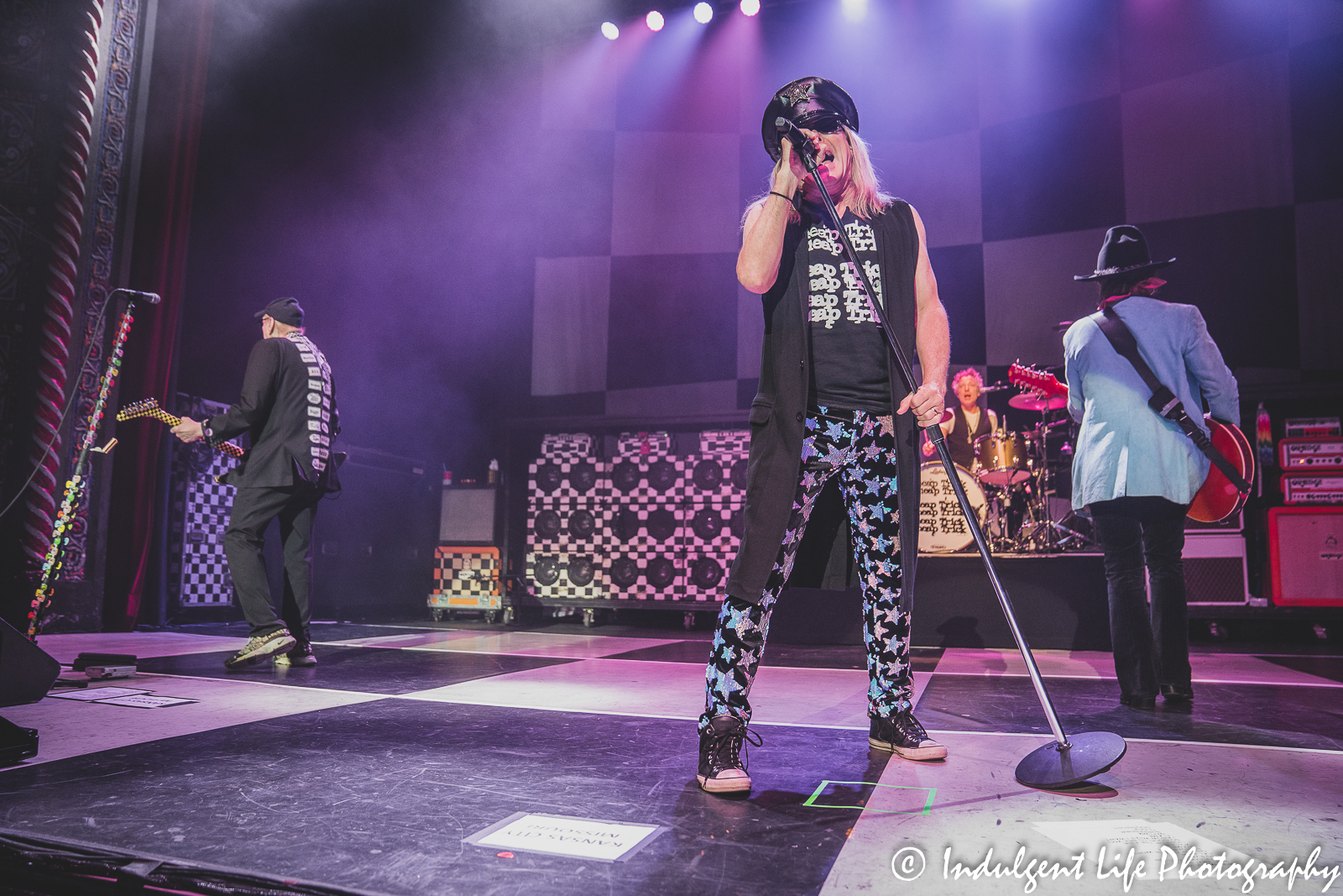 Lead vocalist Robin Zander of Cheap Trick performing with Rick Nielsen, Daxx Nielsen and Tom Petersson at Uptown Theater in Kansas City, MO on September 13, 2022.