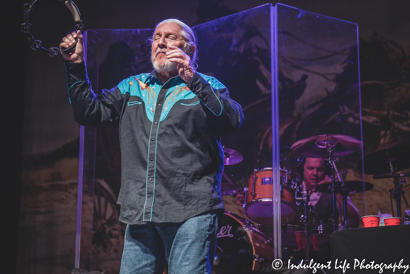The Marshall Tucker Band lead singer Doug Gray and drummer B.B. Borden performing together at Ameristar Casino in Kansas City, MO on October 28, 2022.
