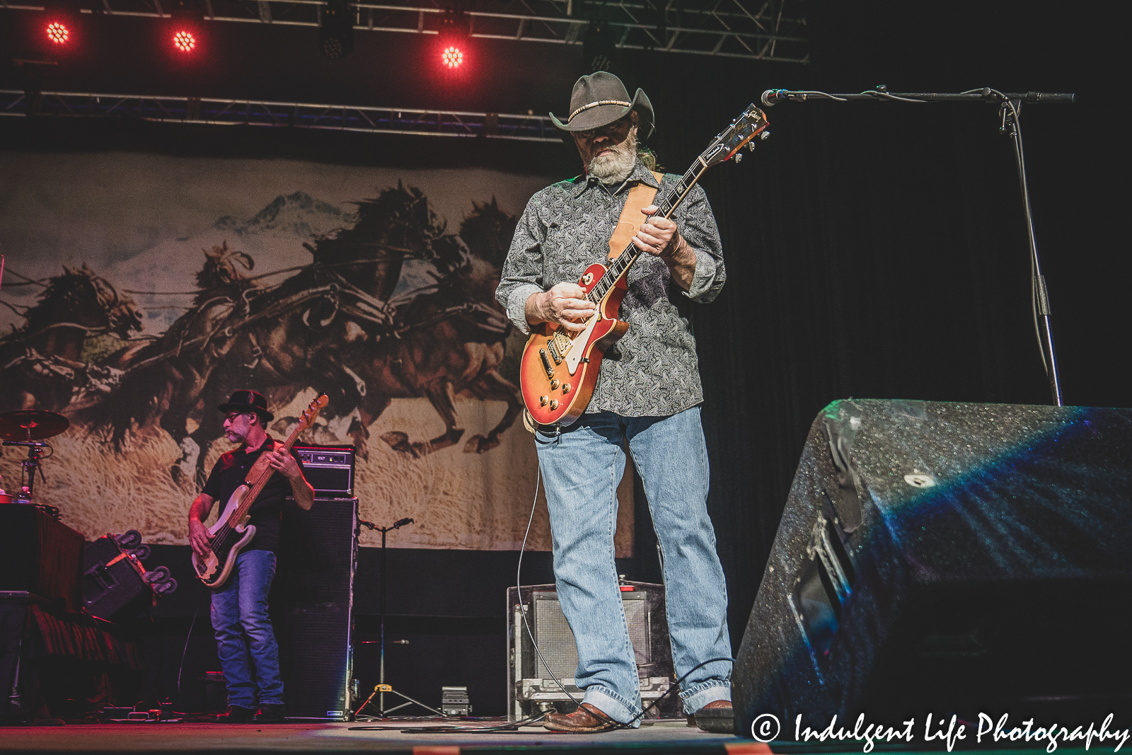 Guitarist Rick Willis and bass player Tony Black of The Marshall Tucker Band performing together at Ameristar Casino in Kansas City, MO on October 28, 2022.