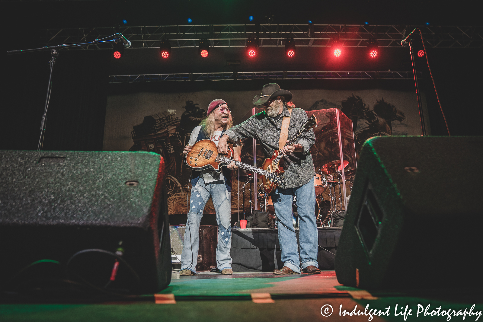The Marshall Tucker Band guitarists Chris Hicks and Rick Willis performing together at Star Pavilion inside of Ameristar Casino in Kansas City, MO on October 28, 2022.