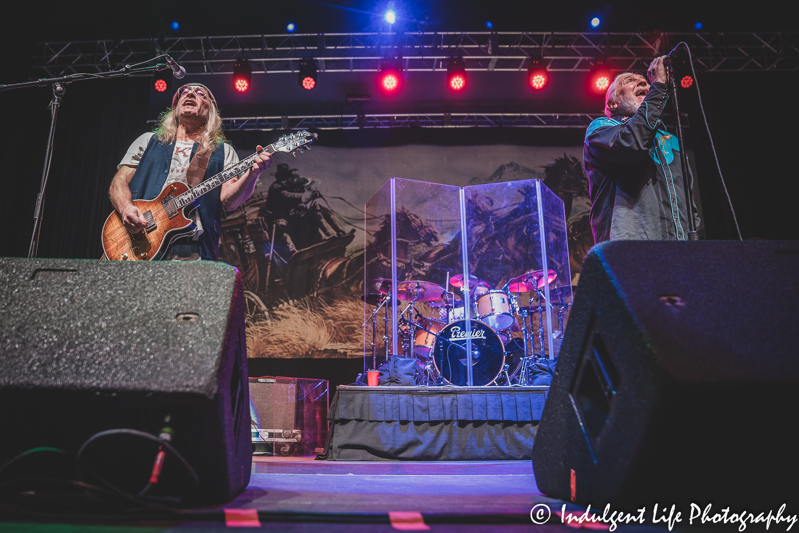 The Marshall Tucker Band members Chris Hicks, Doug Gray and B.B. Borden live in concert together at Ameristar Casino's Star Pavilion in Kansas City, MO on October 28, 2022.