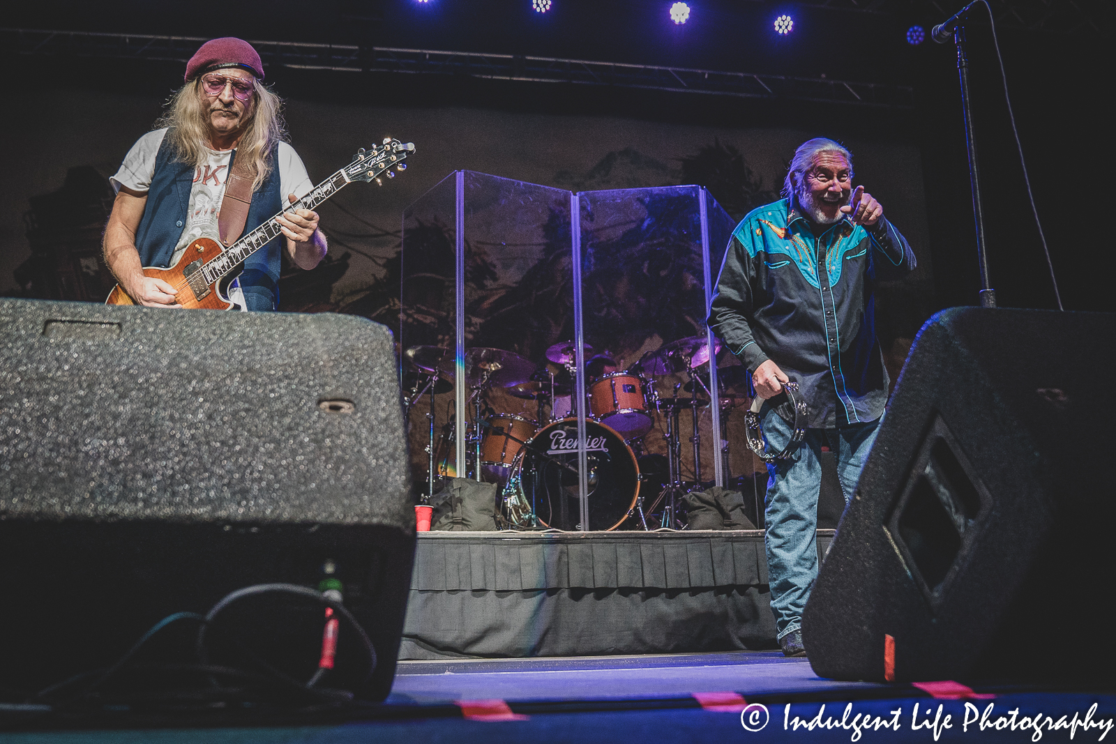 The Marshall Tucker Band members Chris Hicks, Doug Gray and B.B. Borden performing together at Ameristar Casino Hotel Kansas City on October 28, 2022.