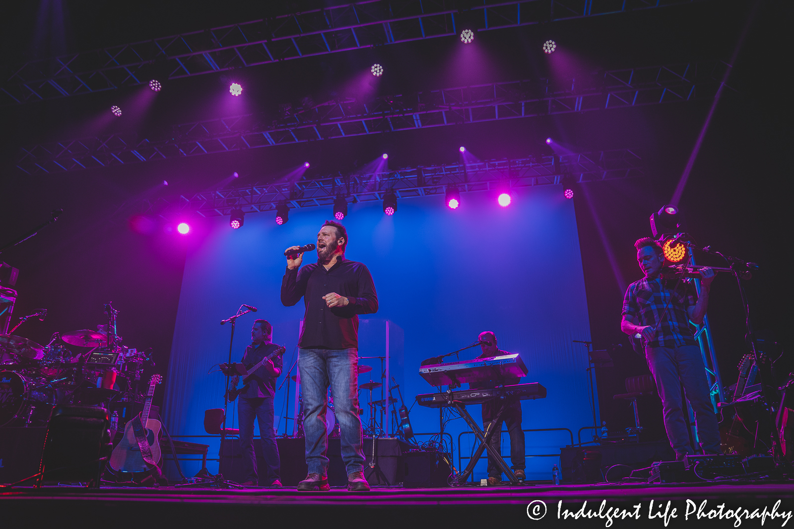 Mark Wills and his band performing live at Star Pavilion inside of Ameristar Casino in Kansas City, MO on January, 21, 2023.