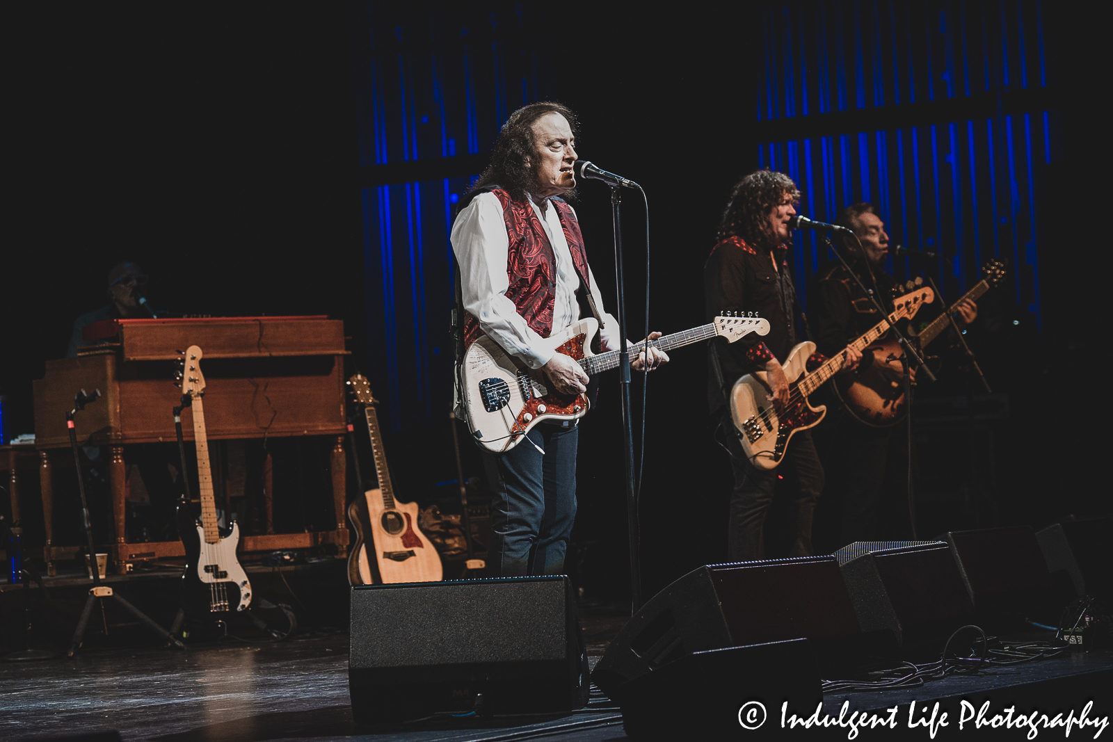 Tommy James singing "Draggin' the Line" from his "Christian of the World" with The Shondells album at Kauffman Center for the Performing Arts in Kansas City, MO on April 1, 2023.