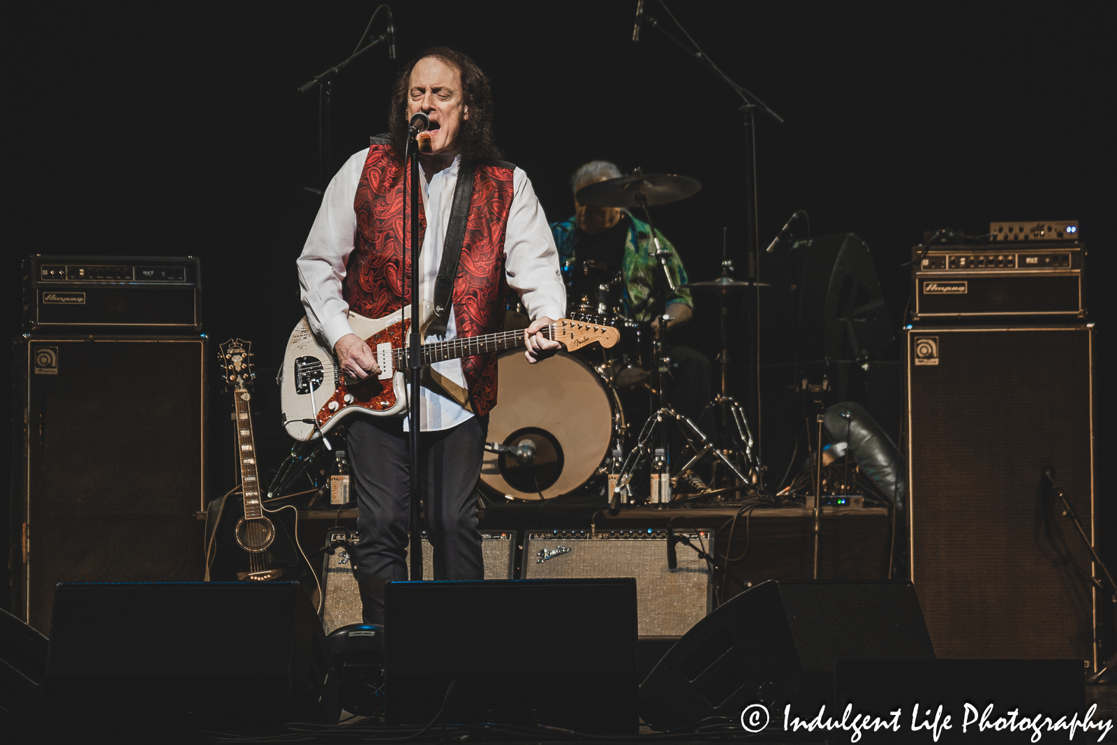 Tommy James absolute live in concert singing "Draggin' the Line" from his "Christina of the World" album at Muriel Kauffman Theatre in downtown Kansas City, MO on April 1, 2023.